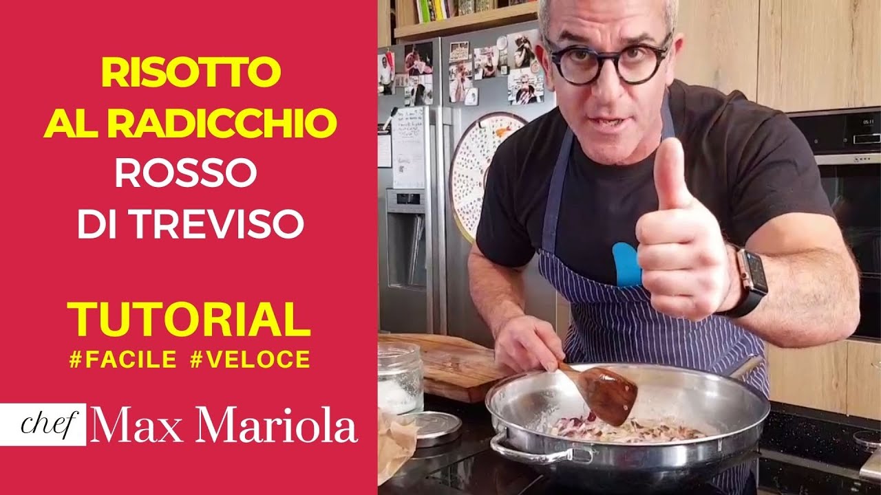 RISOTTO  LIGHT  AL RADICCHIO - FACILE - TUTORIAL- la video ricetta di Chef Max Mariola