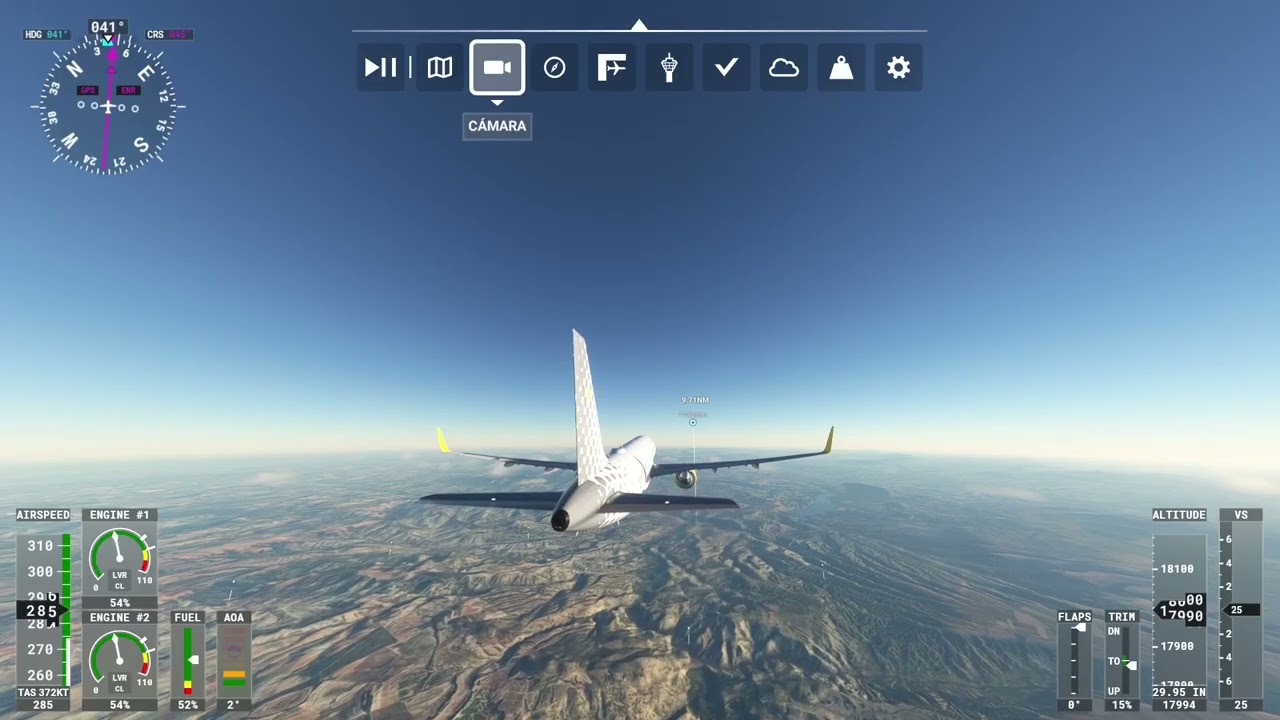 Volando de Gibraltar a Valencia con el A320- Neo. MSF 2020
