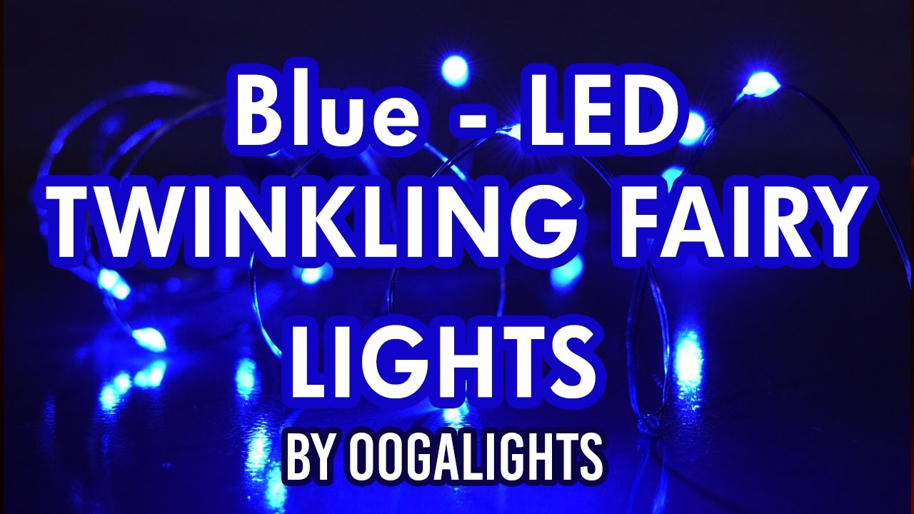 Blue LED Twinkling Fairy Lights - 60