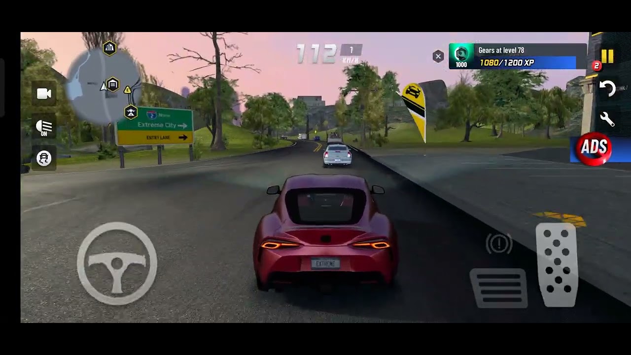 Extreme car Simulator game Toyota Supra Red Off-road Fun New car 