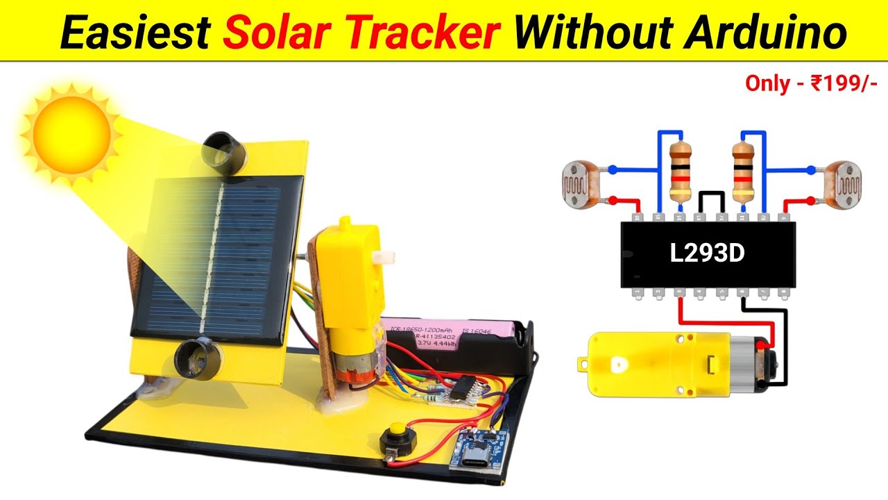 How to make Solar Tracker without using Arduino || Science Project || SKR Electronics Lab