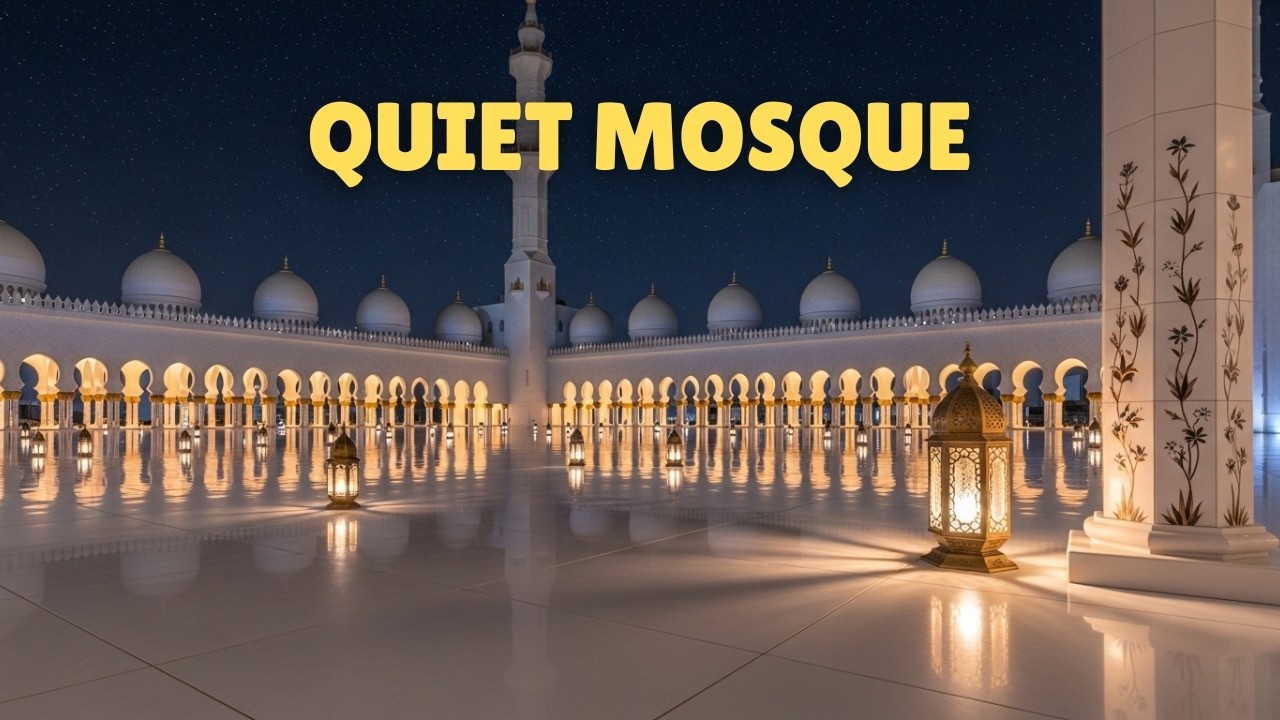 Quiet Mosque Courtyard at Night 🕌 Soft Oud Instrumental for Peaceful Moments