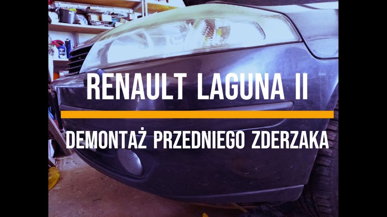 Renault Laguna II - Demontaż przedniego zderzaka