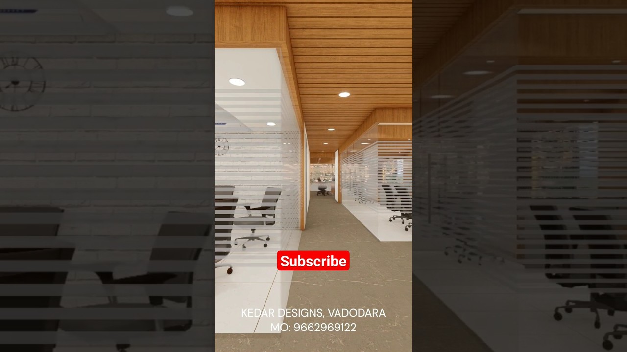 ⏩ Wooden Flase Ceiling Design | Modern Office interior #shorts