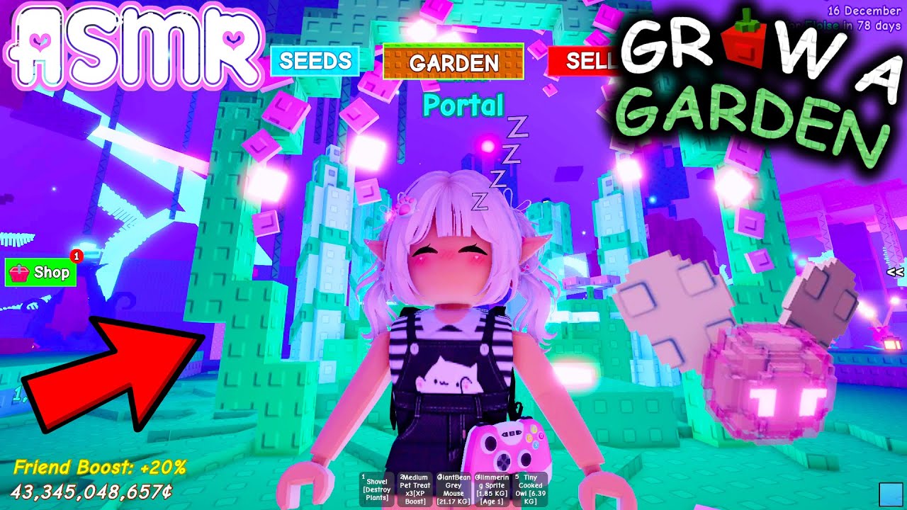 ASMR Roblox Grow a Garden New Update + Admin Abuse Cozy Whispering + Gum Chewing 💤 🍀