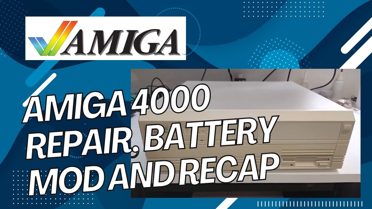 Commodore Amiga 4000 repair, battery mod and recap