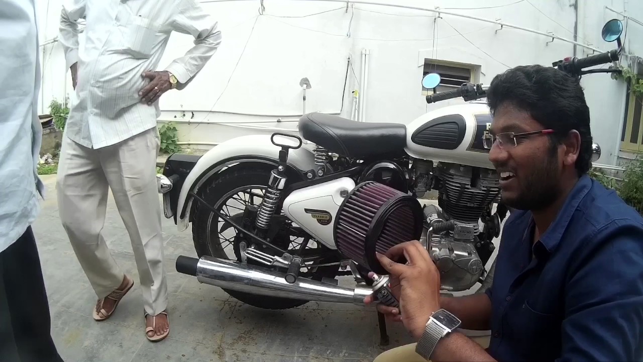 K&n air filter installation for royal enfield classic 350