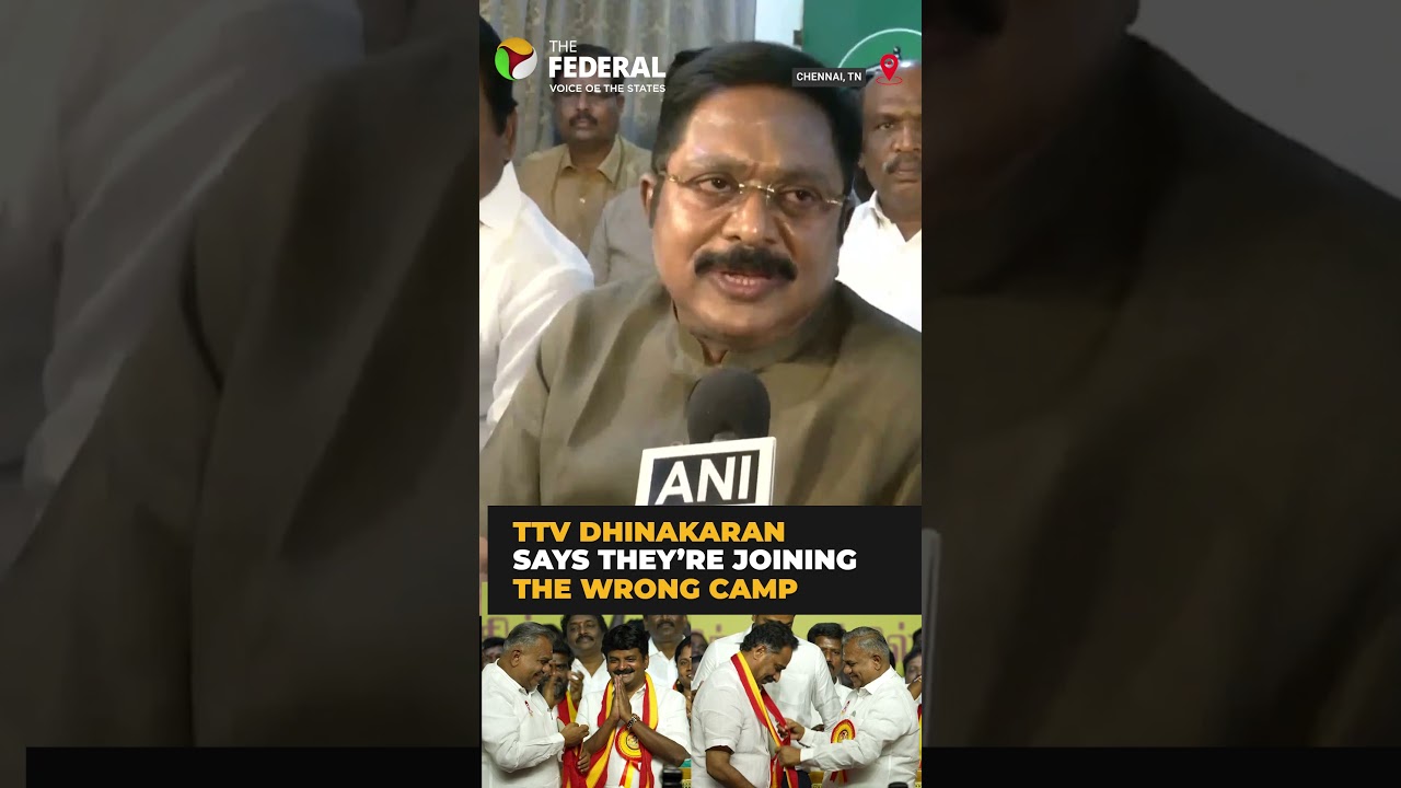 &lsquo;They&rsquo;re going to the wrong camp&rsquo;: TTV Dhinakaran on AIADMK leaders joining TVK | #shorts