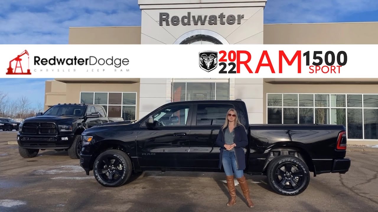 New 2022 Ram 1500 Sport Crew Cab 4x4 - 5.7L HEMI V8 | Stock # NR18225 - Redwater Dodge