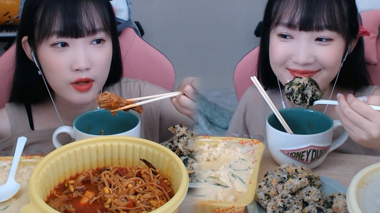 스읍~매운데 맛있는 국물 닭발 + 주먹밥 먹방🤤  |  Mukbang,  Eating show