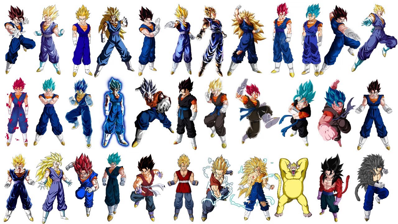 Evolution Of Vegito All Forms (DBZ/DBS/DBGT/SDBH) | CharlieCaliph