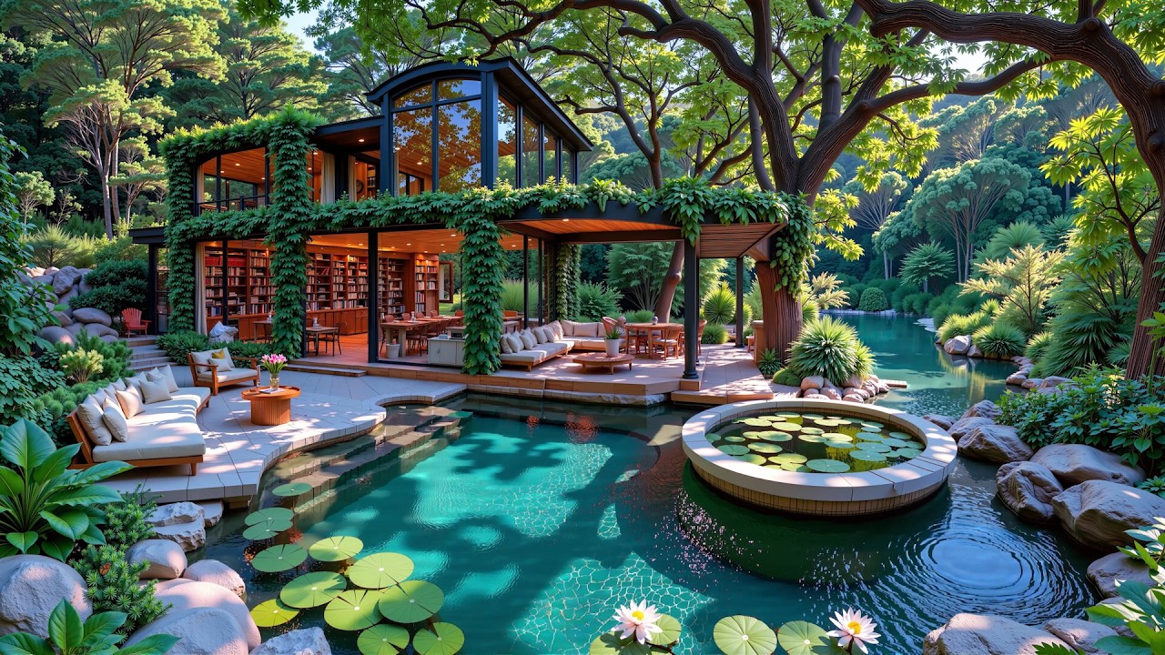 Smooth Jazz In Secret Garden Villa Cafe🌿March Morning Jazz With Hidden Forest Sound For Relaxed Mood