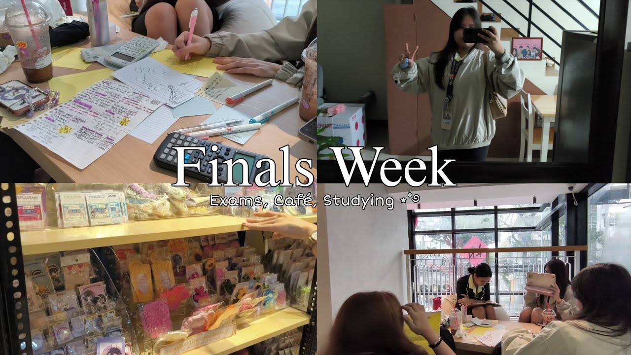 Finals Week; Exams, café, studying ⋆˚࿔