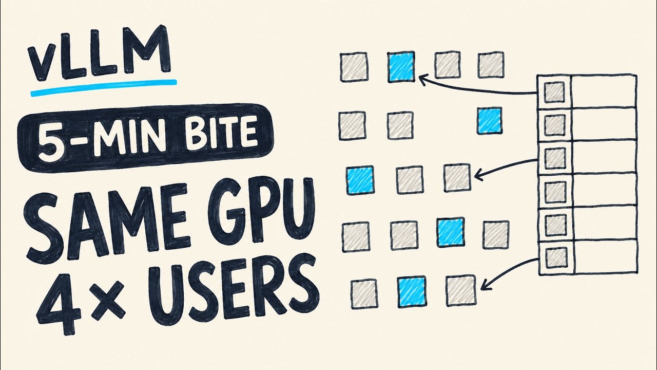 What is vLLM? | AI Inference | Same GPU, 4x the Users | 5-Min Bite