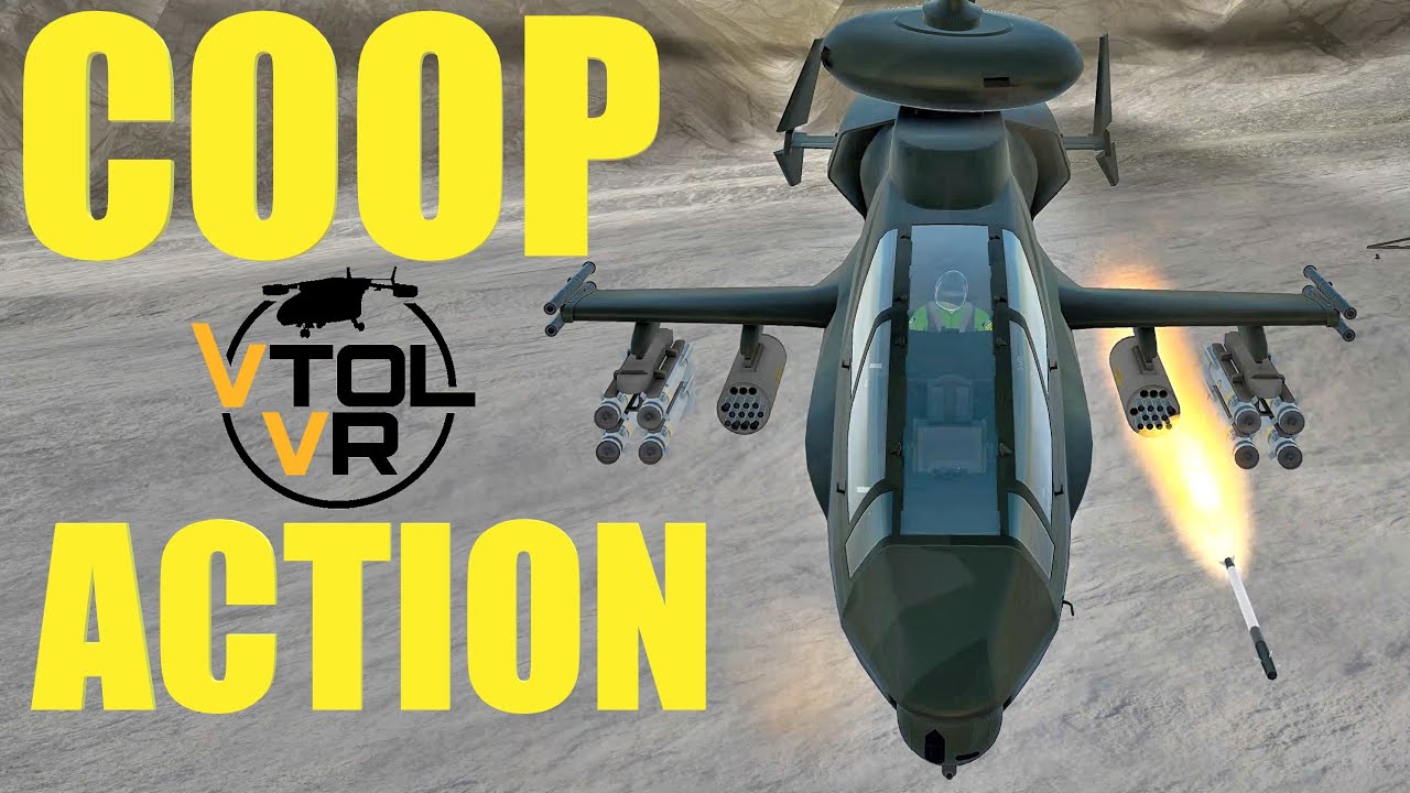 VTOL VR AH-94 Ударный вертолет Миссия COOP