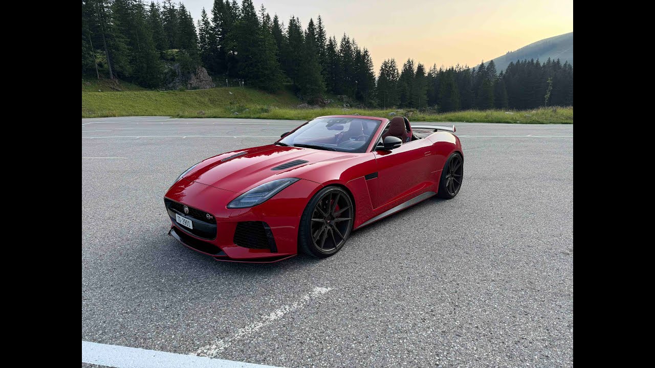 Driving the Ruppenpass in a Jaguar f-type SVR
