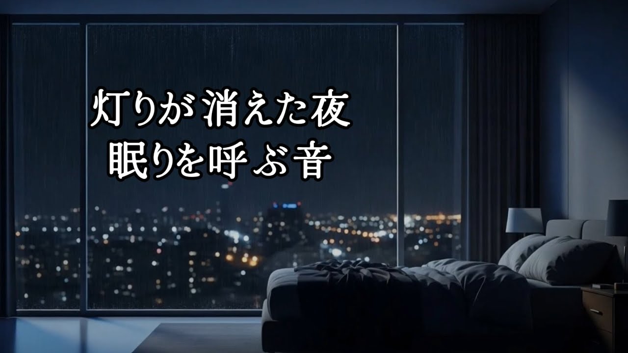 灯りが遠ざかる夜、心を包む雨の音 #雨音 #睡眠用BGM #眠れない夜