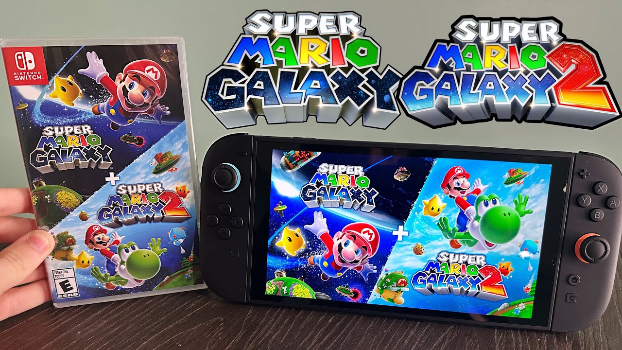 Распаковка и игровой процесс Super Mario Galaxy + Super Mario Galaxy 2