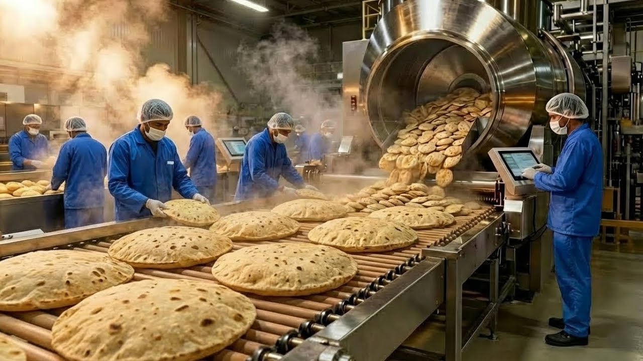 Inside a modern chapati factory – The greatest journey of India's iconic flatbread (Full process)