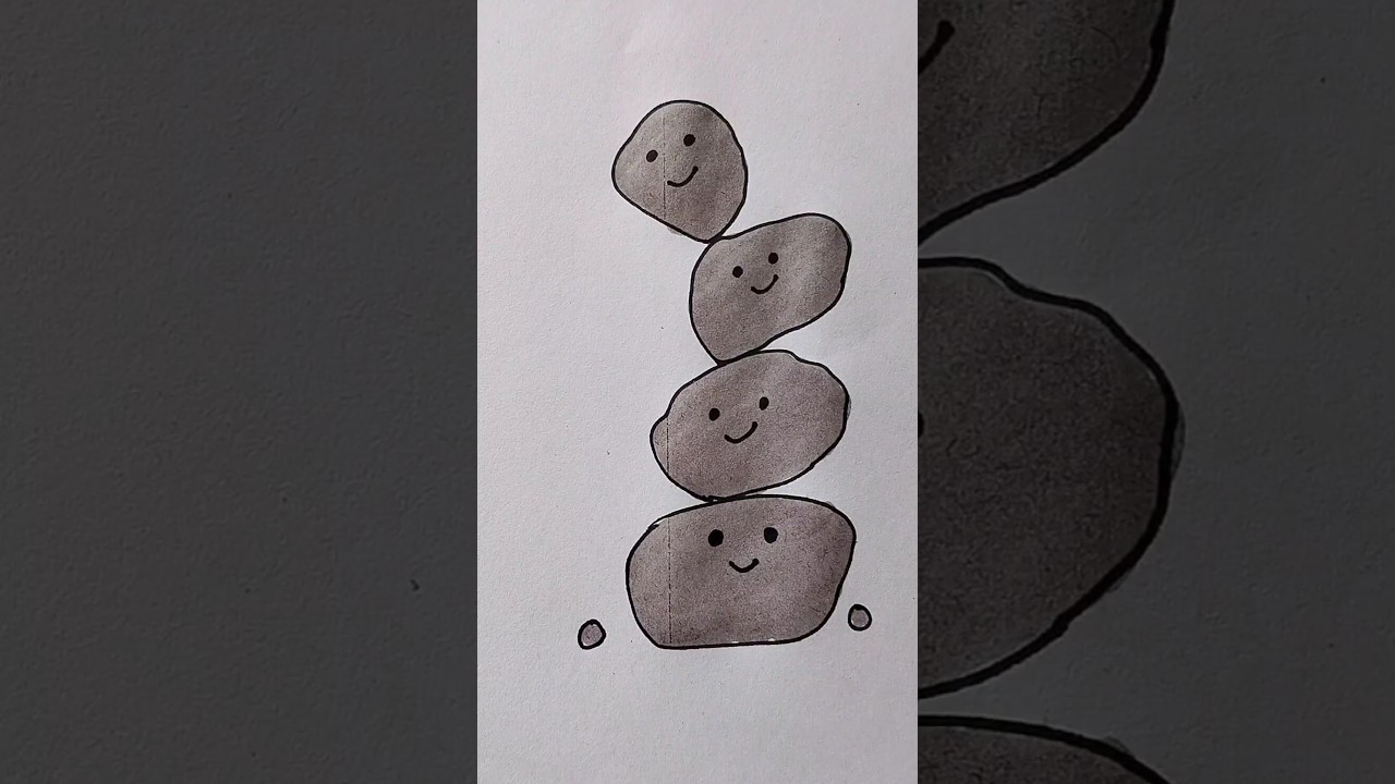 Stone 🪨 Easy Drawing For Kids #stone #kidstvforfun #trending #shorts #viralshorts #drawing #sahur