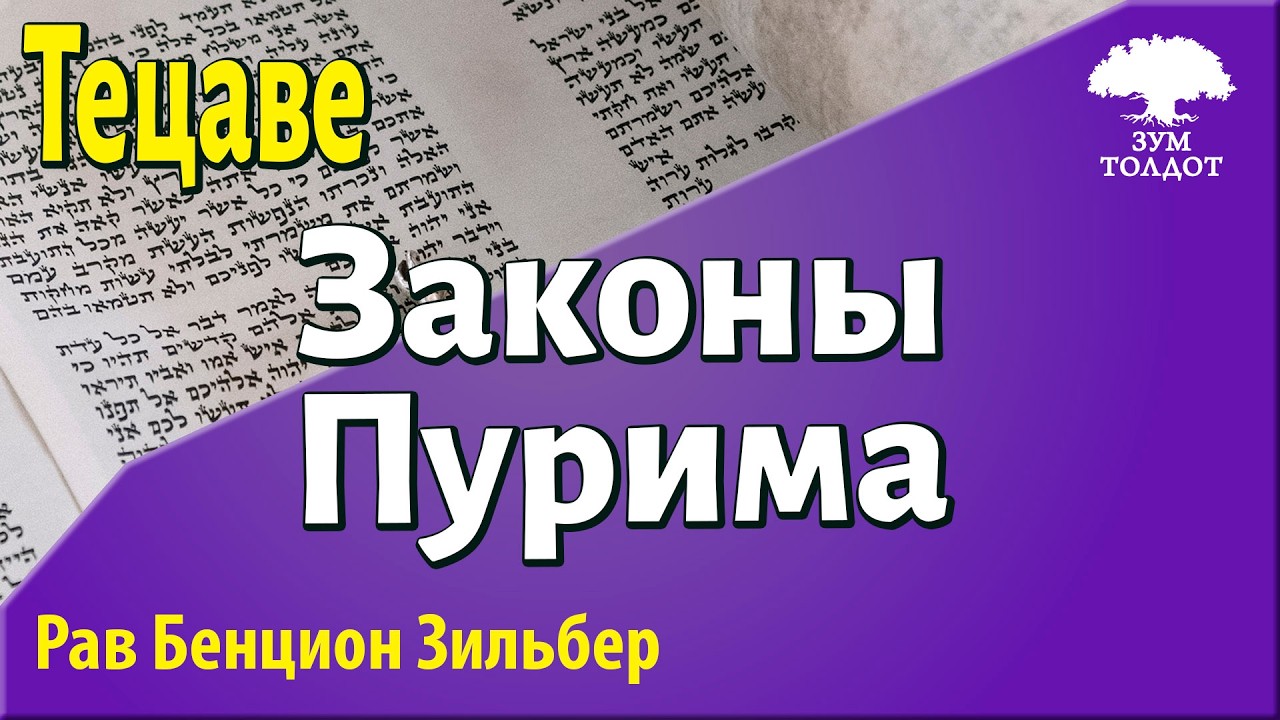 Законы Пурима и Поста Эстер. Рав Бенцион Зильбер