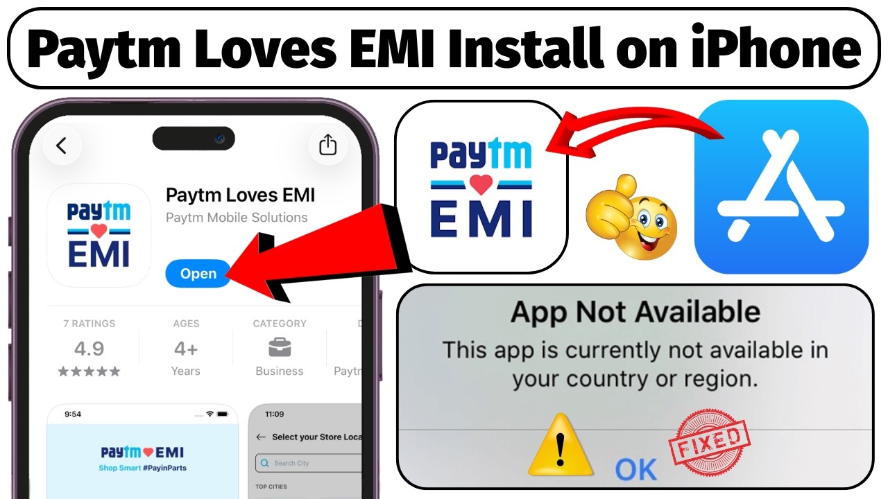 How to Install Paytm Loves EMI App on iPhone | Paytm Loves EMI Not Showing on App Store 100% Fixed