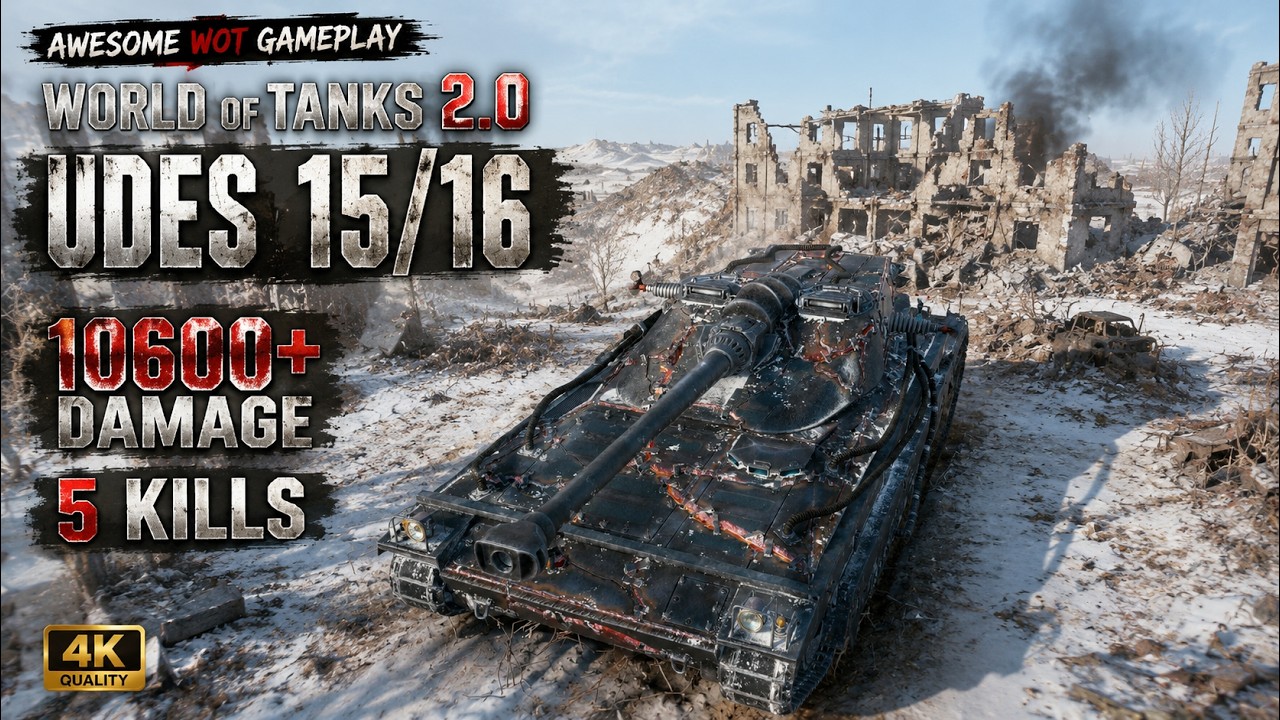 UDES 15/16:: World of Tanks 2.0 - 10600+ Damage, 5 Kills
