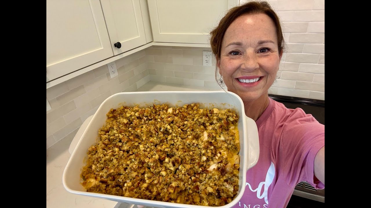 Chicken Stuffing Casserole | Making my daughter's favorite meal as a kid
