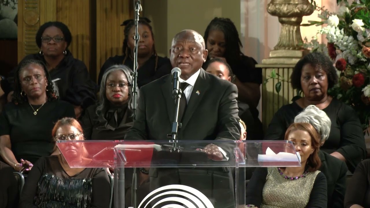 President Cyril Ramaphosa delivers tribute at the Homegoing Service for Rev. Jesse Jackson
