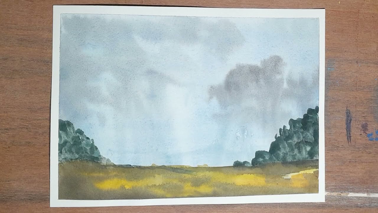 비오는 날 풍경화 / watercolor painting landscape [ASMR]