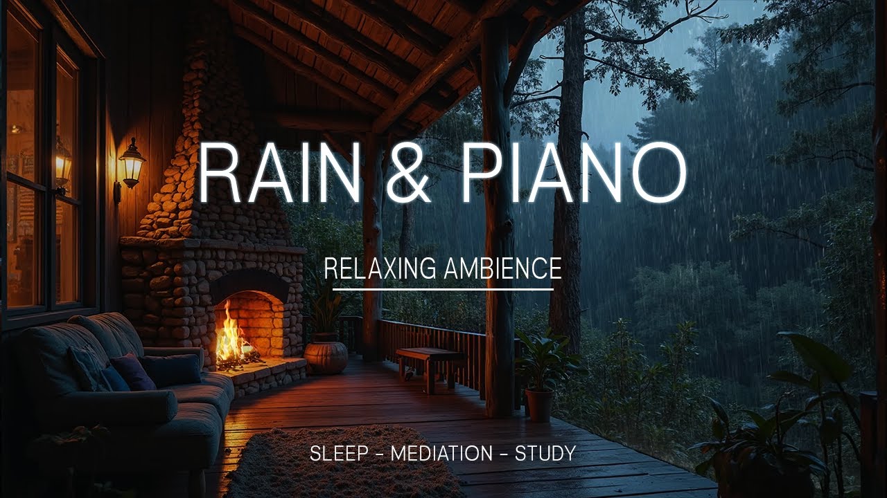Soothing Rain & Piano Music 🌙 Drift into Deep Sleep, Relaxation & Meditation
