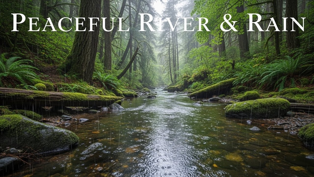 Soothing Soothing Rainfall with Flowing River Sounds for Better Sleep and Calm Mind
