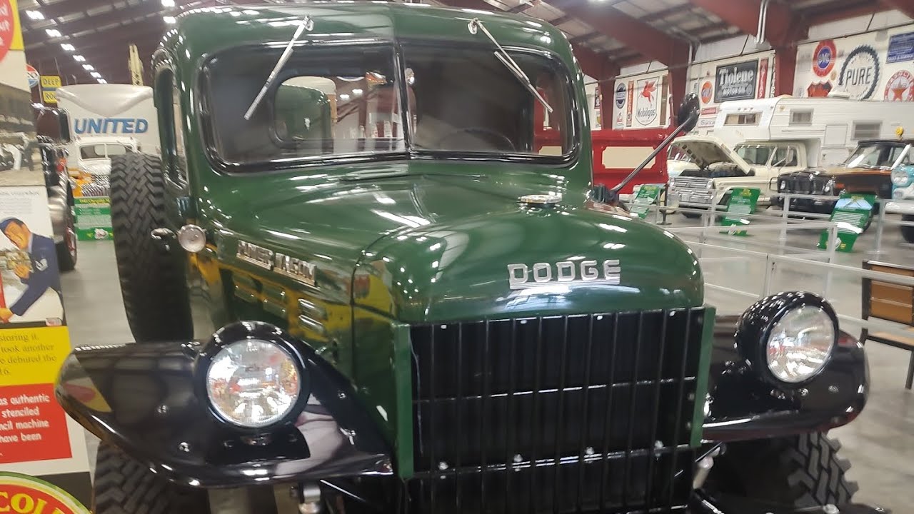 Collection of old Mack trucks at I 80 truck museum