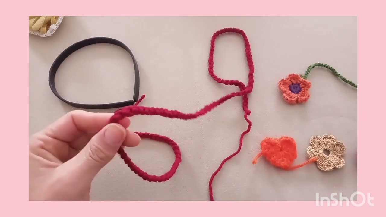 Como enfeitar tiara com crochê 
