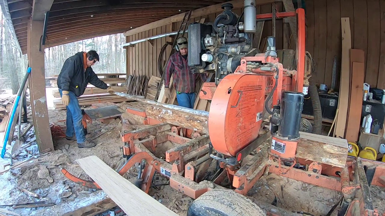 Cutting Ash Logs Using a Sawmill