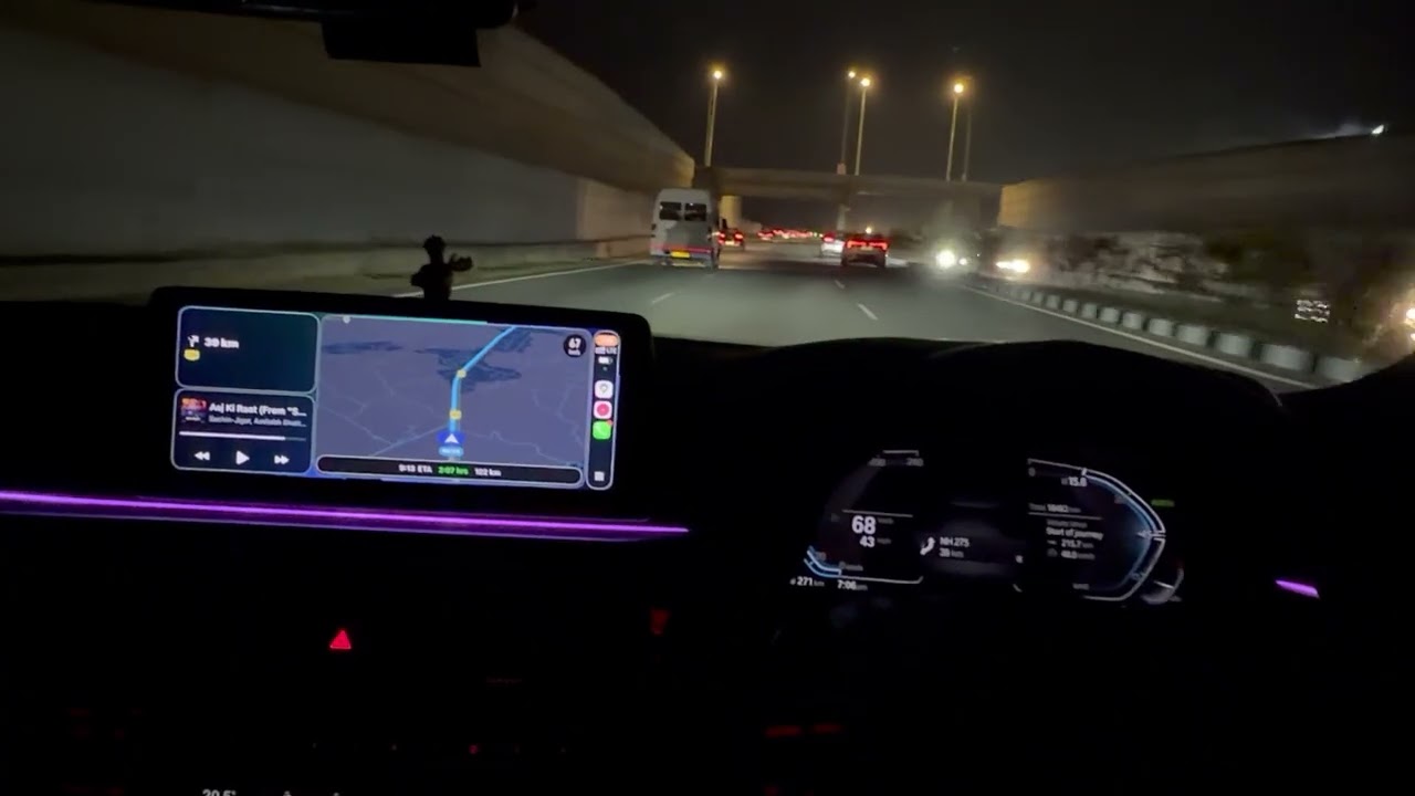POV Night Drive in India 🇮🇳 BMW 5 Series| Mysore to Bangalore Expressway