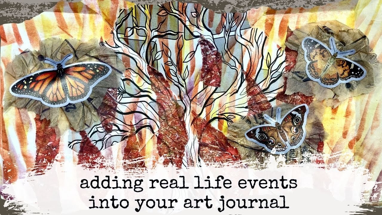 How I use what is happening around me to create in my art journal | Junk Journal January