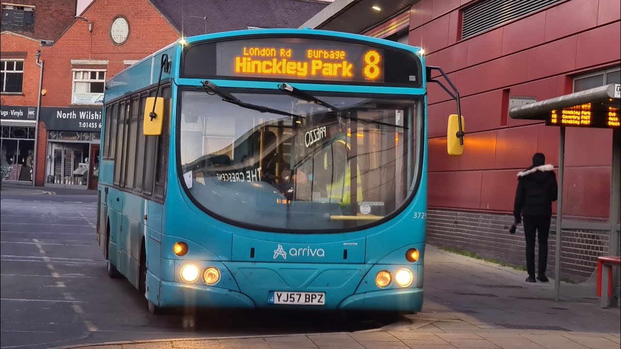 *WITHDRAWN BEAST* Ride on Arriva Midlands' VDL SB200 Wright Pulsar, 3729 (YJ57 BPZ) - Route 8