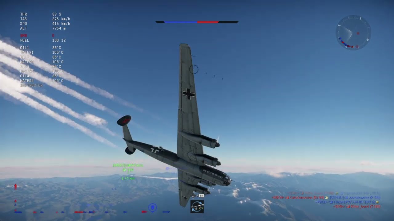Bombing 4 bases with the Me 264 in War Thunder
