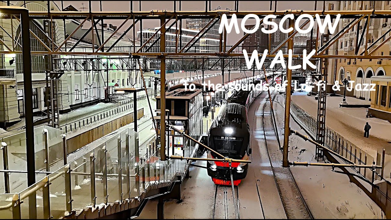 Moscow | Вечерняя прогулка по площади Белорусского вокзала | A walk to the sounds of Lo-fi & Jazz