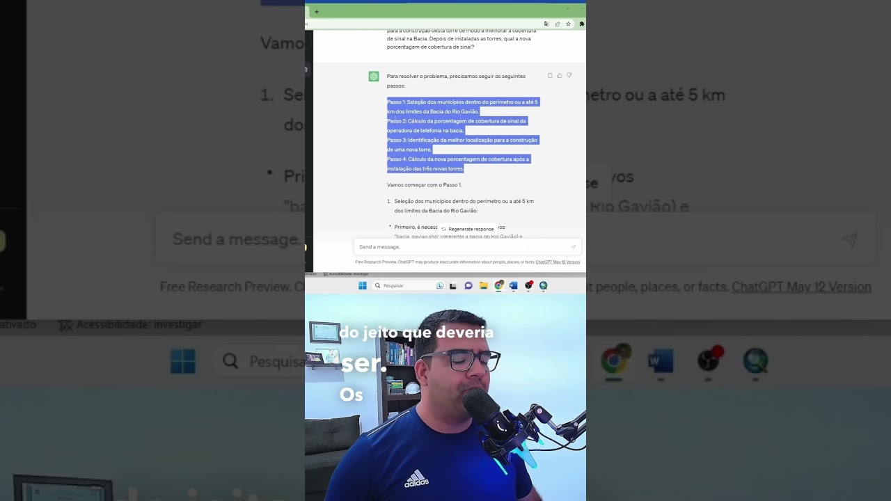 Fiquei incrivelmente impressionado com o ChatGPT aplicado &agrave;s Geotecnologias!