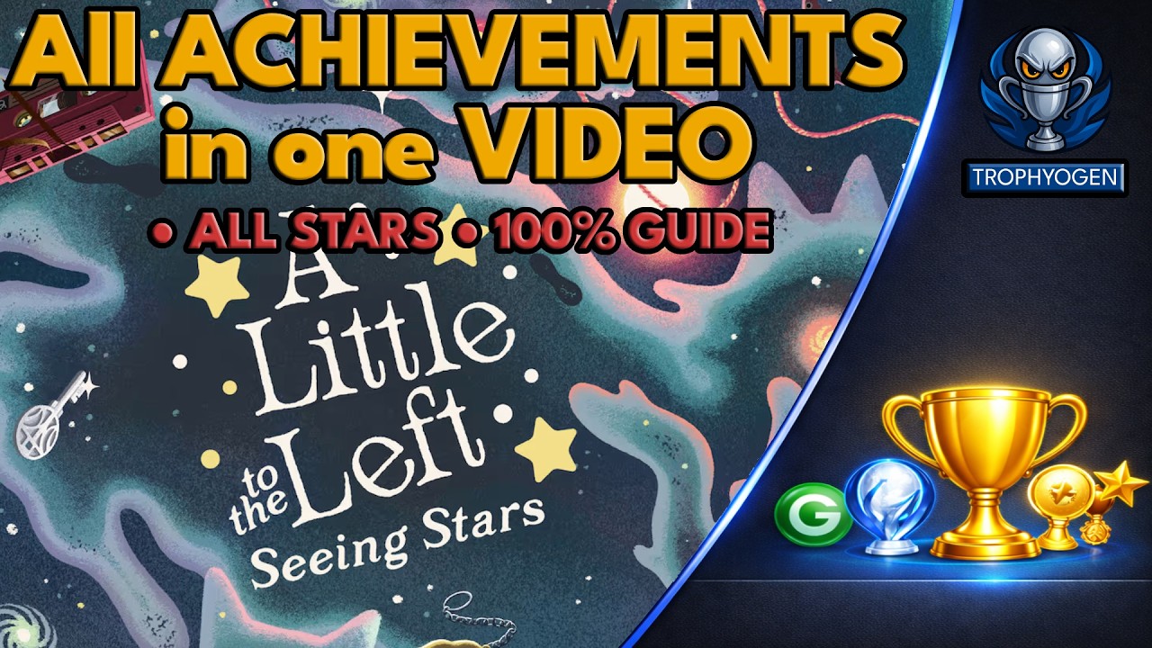 All Achievements & Stars Solutions | SEEING STARS DLC Guide - A Little to the Left (100%)