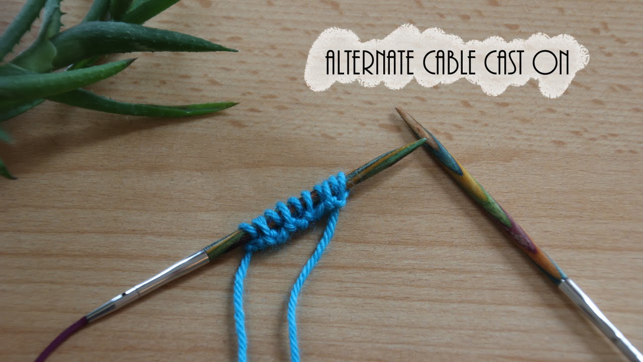 {Tricot} Alternate cable cast on ou montage alterné