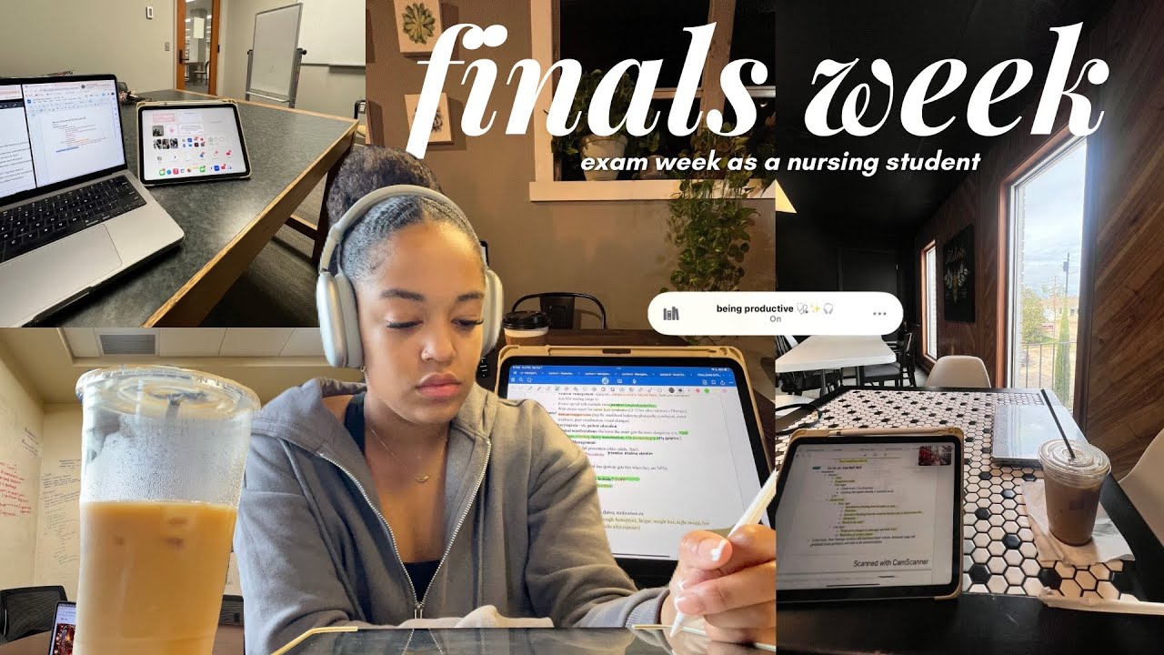STUDY VLOG 📓| COLLEGE FINALS WEEK IN MY LIFE | nursing student, library nights, 48 hours cramming