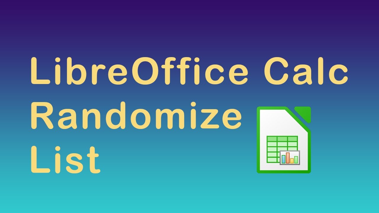 How to randomize a list in LibreOffice Calc #Shorts