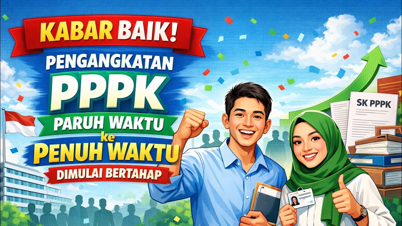 Kabar Baik, Pengangkatan PPPK Paruh Waktu ke Penuh Waktu Dimulai Bertahap.