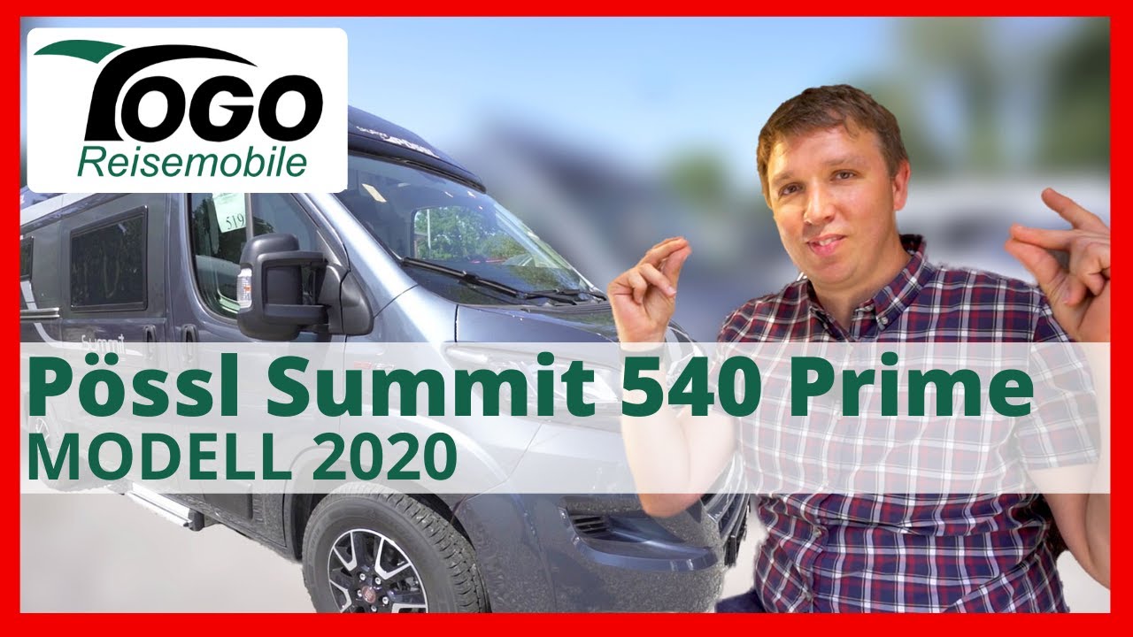 💥PÖSSL SUMMIT 540 PRIME mit SkyRoof, Doppelbett & Schwenkbad | 2020 | TOGO REISEMOBILE