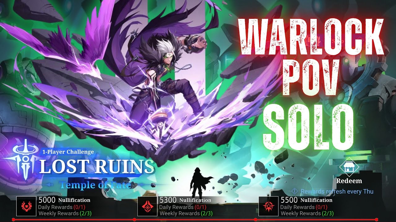 Crystal of Atlan | LOST RUINS Raid | SOLO Mode | Warlock DAY 1 POV