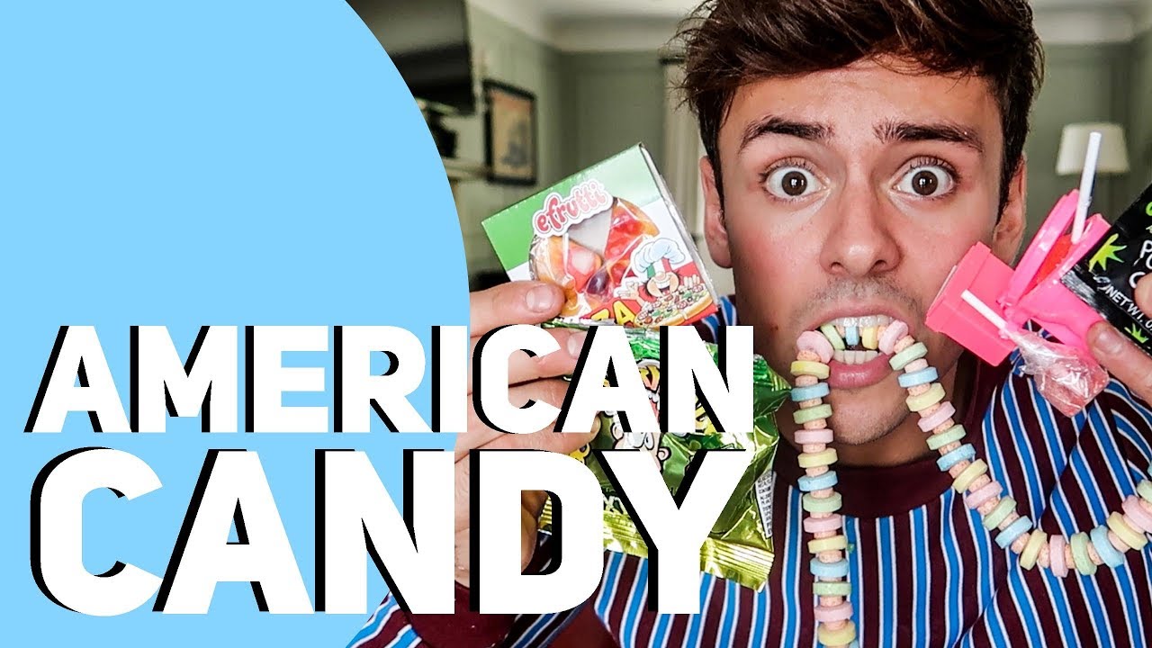 TRYING WEIRD AMERICAN CANDY! *GROSS* I Tom Daley