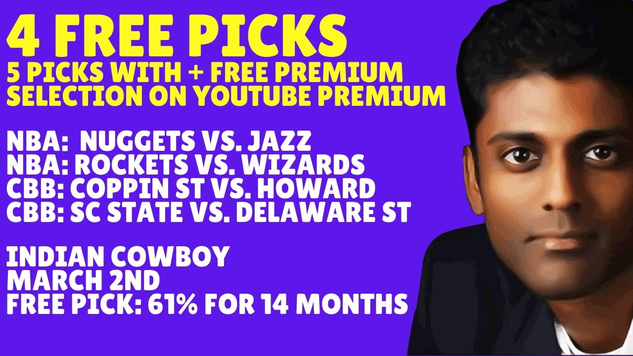 Monday NBA Basketball Picks Predictions & Best Bets 03/02/2026 Indian Cowboy Picks Predictions Bets